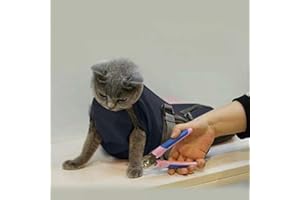 Cinf Cat Nail Clipping Cleaning Grooming Restraint Bag No Scratching Biting for Bathing Nail Trimming Injecting Examining Black,S