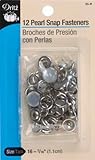 Dritz(R) Decorative Pearl Snap Fasteners, 12 count