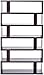 Baxton Studio Barnes 6-Shelf Modern Bookcase, Dark Brown