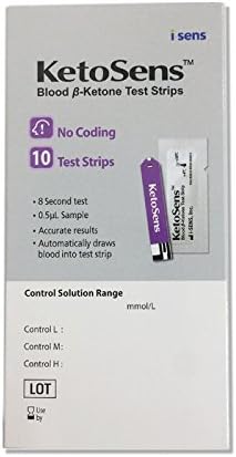 KetoSens 10 Blood Ketone Test Strips for CareSens Dual