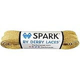 Derby Laces Gold 72 Inch Spark Skate Lace for Roller Derby, Hockey and Ice Skates, and Boots