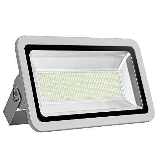 Missbee Super Bright 500W LED Flood Light, 55000lm Outdoor Landscape Flood Light, Security Light, 6000-6500K, Work for Garage, Garden, Lawn,Yard and Playground (Cold White)