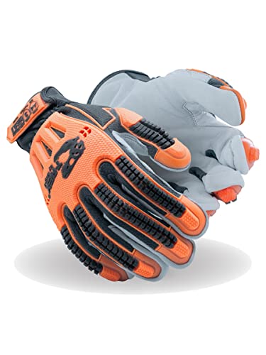 MAGID T-REX Windstorm ANSI A4 TRX744 Impact Glove, 6 Pairs, 10/X-Large, Hi-Vis…