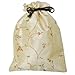Wrapables Beautiful Embroidered Silk Travel Bag for Lingerie & Shoes - Beige