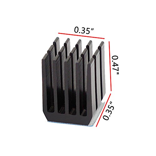 FYSETC 3D Printer Accessories and Parts, Stepper Motor Driver Heat Sink Aluminum Heatsinks Cooling Fin Drivers Ultra-silent for TMC2100 A4988 DRV8825 TMC2208 TMC2130 Motor Driver - 12 Pcs, Black