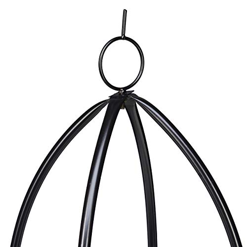 Relaxdays Rankturm 2er Set, freistehend, Rankhilfe für Rosen, Kletterpflanzen, wetterfest, H: 139 cm & 149 cm, schwarz – Bild 7