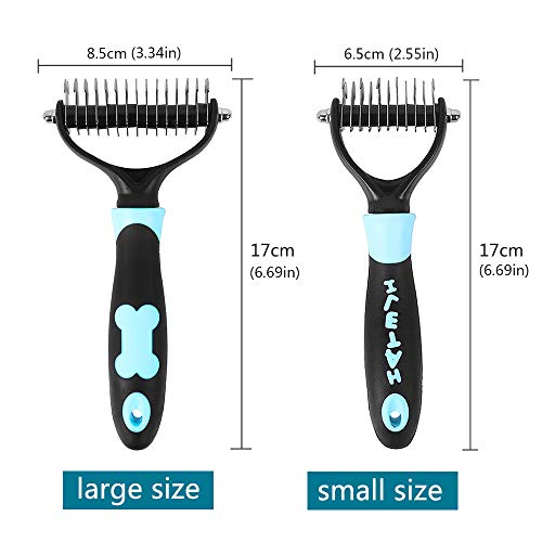 HATELI Self Cleaning Pet Slicker Brush Grooming Hair Deshedding Brush