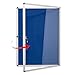 Swansea Pins Bulletin Board Enclosed Wall-Mounted Secure Display Board for Notice Message with Door and Keys,38x28inches(9xA4)