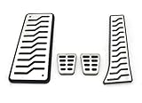 MT Metal Aluminum Fuel Sports Pedal Full Set Accel + Manual Brake + Footrest (Fit: Hyundai 2010 - 2014 Genesis Coupe)