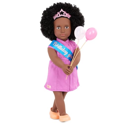 Our Generation 18-Inch Birthday Doll Kehlani with Party Accessories, Dolls