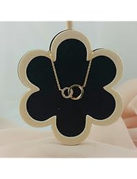 Bridesmaid Gift - Delicate Infinity Interlocking Circles Necklace (16", 24K Gold Plated, Pave CZ)