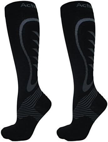 Sports Compression Socks (Pair) Unisex - Running & Cycling. Graduated Compression Socks - 20 to 30 mmHg For Improved Performance, Endurance and Recovery.