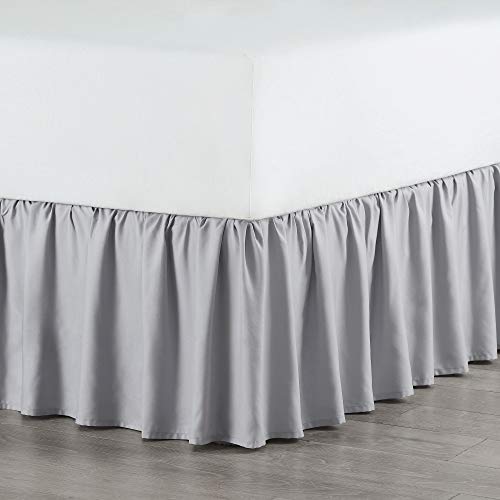 Martex Ruffle Bed Skirt, Full, Light Gray - //medicalbooks.filipinodoctors.org