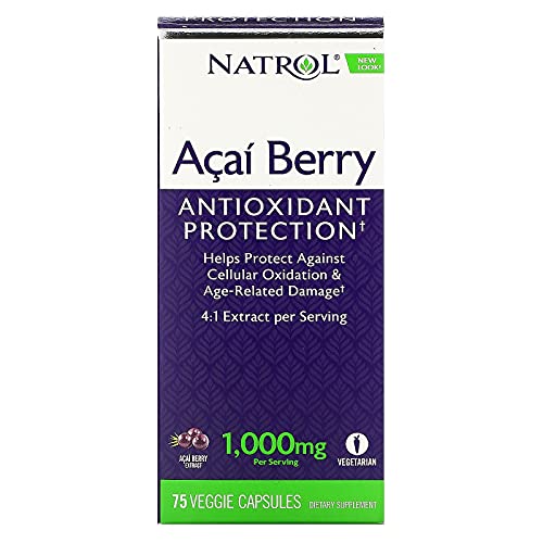NATROL ACAIBERRY – 1000 MG – 75 VEGETARIAN CAPSULES