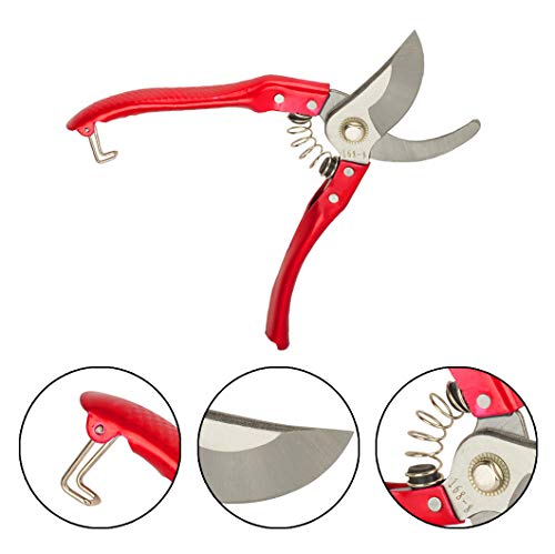 THANOS Bypass Hand Pruners for Gardening, Arboriculture, Farming, Flower Arranging, Pruning Shears with Ergonomic Handles,SK-5 Steel Blade,Garden Clippers with Shock-Absorbent Spring & Safety Lock - Thumbnail 2