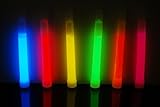 DirectGlow 6 inch 15mm Premium Glow Sticks with Lanyards 12+ Hour Glow