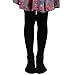 leg elegant Girls Microfiber Soft Opaque Footed Tights and Stockings (Black, 11-13)