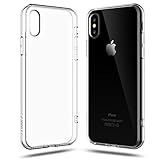 Shamo's iPhone X Case Clear Shock Absorption TPU Rubber Gel Silicone Transparent with Smudge-Free Technology (Clear)