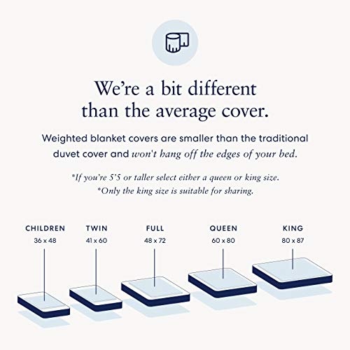 Luna Removable Duvet Cover for Weighted Blanket 48x72 Full Size