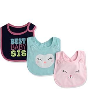 Baby Girls' Girl 3-pack Bibs