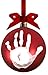 Pearhead Red Ball Babyhandprint Christmas Ornament, First Christmas Decoration