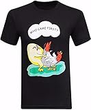 Who Came First Chicken Egg Funny Men's T-Shirt - (Black) - L