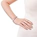 AeraVida Sleek Elastic Sterling Silver Beads Stretch Bracelet