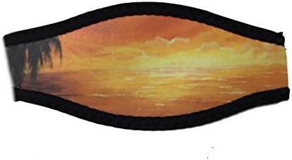 Diving Snorkel Neoprene Mask Strap Cover with Print (Sunset)