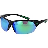 Nike Sunglasses Skylon Ace Rectangular Nlack/Green 69 mm