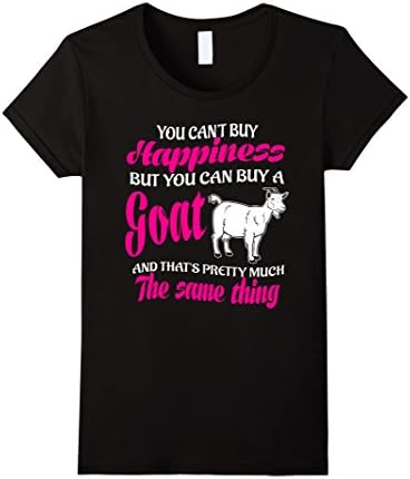 Women's Happiness Goats Shirt Large Black