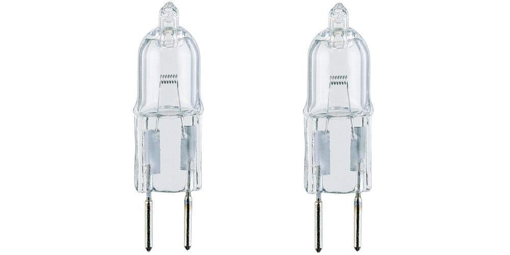 Kanta Universal Cooker Hood Halogen Light Bulb - 20w, G4 2 Pin, Pack of 2 Bulbs Energy Rated G