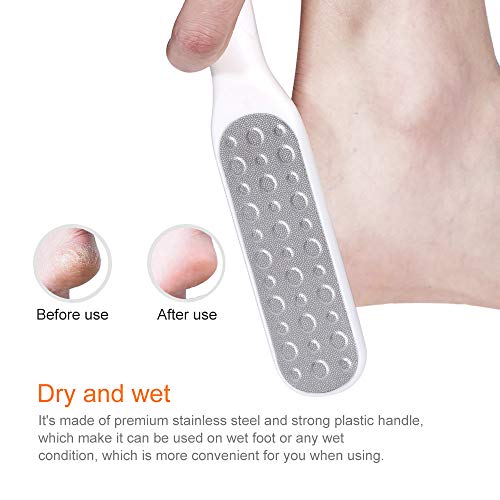 2PCS Foot File, Professional Callus Remover, Double-Sided Foot Care Pedicure Tool, For Cracked Skin, Can be Used on Both Wet and Dry Feet, by KAVERME.