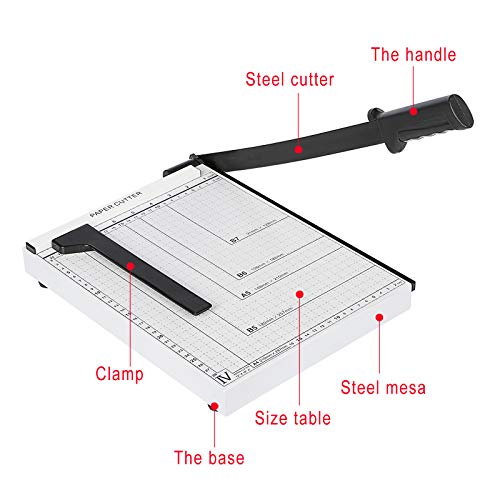 [US Stock]Steel Heavy Duty Professional Office Home Paper Desk Tops Paper Guillotine Trimmer Cutter Machine (Type1) - Thumbnail 2