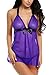 Avidlove Lingerie for Women Lace Babydoll Chemise Negligees Sexy Exotic Nightgowns Halter Nighties Sheer Mesh Nightwear