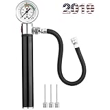 eBall Ball Pump with Pressure Gauge, Sports Ball Air Pump with Inflation Needles & Pressure Release Valve for Basketball, Football, Soccer Ball, Rugby, Volleyball and Other Inflatable Balls