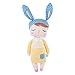 SKM Stuffed Doll Toy Bunny Girls Baby Angela Plush Doll 14 inch Soft Cuddly Kind Rabbit Doll for Baby Kids - Birthday Gifts, Kid's Sleeping Partner, MeToo X, Yellow