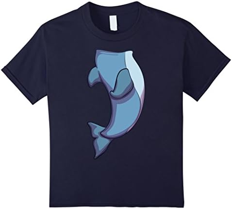 Kids Dolphin Costume T-Shirt for Halloween Dolphin Animal Cosplay 12 Navy