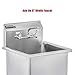 DuraSteel 304 Commercial Stainless Steel Utility Sink - 18 Inch Tub Freestanding Prep Kitchen Sink - NSF Hand Wash Station for Kitchen Sinks, Outdoor, Laundry Room, Garage Slop Small Kitchenette