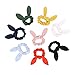 stbeyond 8 Pack Solid Color Rabbit Ears Scrunchy Rabbit Ear Hair Bands Bow Ties Ponytail Holder Elastic Cotton stretch Hair Ties - Cotton Fabric Hair Accessories For Women or Girls