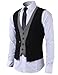 H2H Mens Dress Slim Fit Vests Premium Business Dress Suit Vests Button Closure