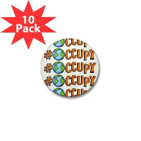 Hashtag Occupy Global Wall Street Protest OWS WE ARE THE 99% on 1 inch Mini Pinback Button 10-PACK