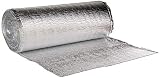 16 Inch x 50 Feet Heat Reflective Insulation Roll - Premium Reflective Aluminum Thermal Insulation Roll with Foam Core for Walls, Attics, Air Duct Insulation, Windows, Radiators. HVAC and Garages