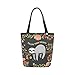 InterestPrint Cute Sloth with Inspirational Quote Canvas Tote Bag Shoulder Handbag for Women Girls