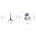 AK ART Kitchenware Sugar Cookie Stencils Set for Valentine's Day Wedding Fondant Cup Cake Decoration Mold (Lovers,Ring,Kiss) Plastic Laser-cut Stencil Template 6pcs (4.5