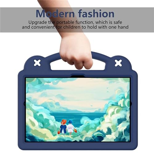 Vurtboly Kids Case Compatible with Huawei MatePad SE 11" 2024, Cute Full-Body Protective Cover with Handle Stand, Lightweight Shockproof with Shoulder Strap Kickstand for Huawei MatePad SE 11" (Blue)