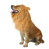 royalwise Lion Mane Costumes Dog Wig Lion Hair for Large Dogs Soft Touch Comfortable Fancy Hair Pet Apparel Cosplay