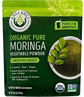 Kuli Kuli, Pure Organic Moringa Vegetable Powder, 10.6 oz. Pouch, Nutritionally Rich Leafy Green Superfood, Great in Smoothies, Complete Plant Protein, Vegan and Raw, Soy and Gluten Free Kuli Kuli, Pure Organic Moringa Vegetable Powder, 10.6 oz. Pouch, Nutritionally Rich Leafy Green Superfood, Great in Smoothies, Complete Plant Protein, Vegan and Raw, Soy and Gluten Free