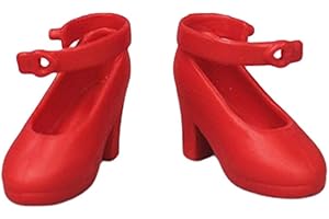 Gazechimp Plastic Girl Doll Shoes for Blythe Licca//Azone Dress Up Outfits Accs , Red