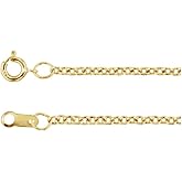 Sonia Jewels 14k Yellow Gold 1.5mm Solid Cable Chain Necklace 24"