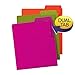 Smead Organized Up Heavyweight Vertical File Folders, Dual Tabs, Letter Size, Bright Tones, 6 per Pack (75406)